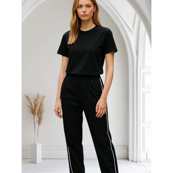 Lululemon Size 4 Athletica Womens the Right track silk feel pants black White - Picture 1 of 11